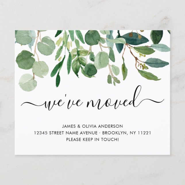 Budget Folien Wir haben neue Zuhause Moving Card ü (Vorderseite)