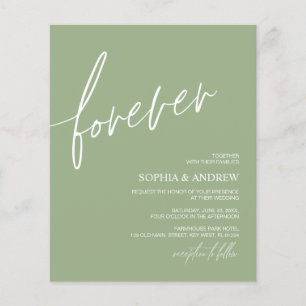 Budget Forever Love Sage Grüne Hochzeit Einladung
