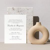 Budget formelle Skriptform Elegant Hochzeitseinlad