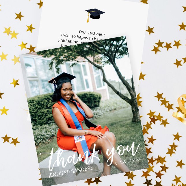 Budget Foto Abschluss Hat Calligraphy Vielen Dank Flyer (Von Creator hochgeladen)