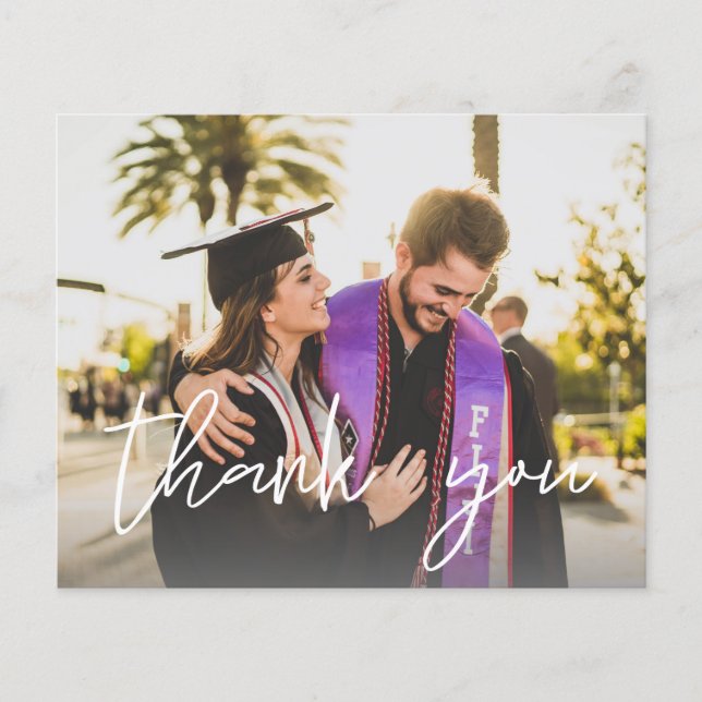 Budget Foto Abschluss Hat Chalkboard Vielen Dank Flyer (Vorne)