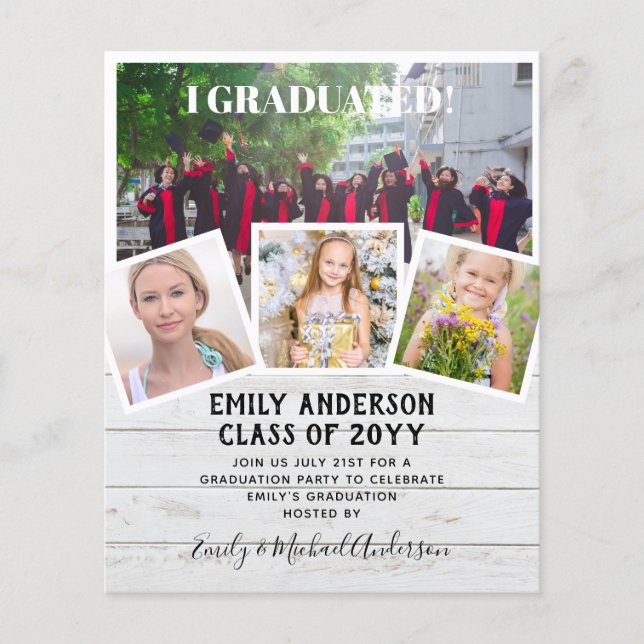 BUDGET FOTO ABSCHLUSS INVITE - Farbmischung Flyer (Vorne)