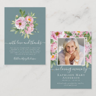 Budget Foto Beileid Blumenbeerdigung Danke nicht Mitteilungskarte