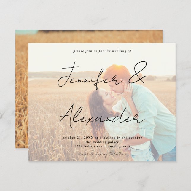 Budget Foto Big Names Horizontal Foto Wedding V2 (Vorne/Hinten)