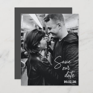 Budget Foto Black Script Save the Date