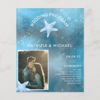 Budget Foto Blue Sea Summer Wedding Programm