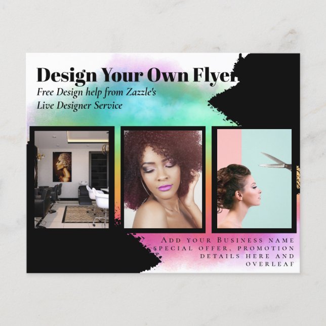 Budget Foto Collage Event Einladung Hochzeit Flyer (Vorne)