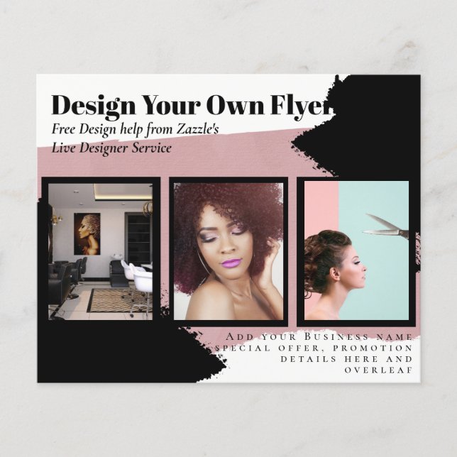 Budget Foto Collage Event Einladung Hochzeit Flyer (Vorne)