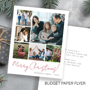 Budget Foto Collage Frohe Weihnachtskarte Flyer