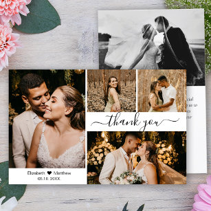 Budget Foto Collage Wedding Danke Karte