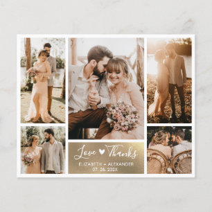 Budget Foto Collage Wedding Vielen Dank Flyer