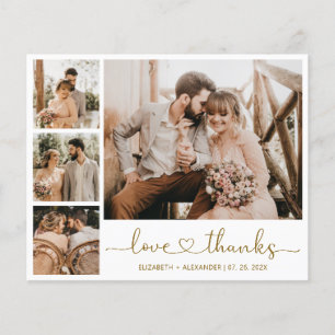 Budget Foto Collage Wedding Vielen Dank Flyer