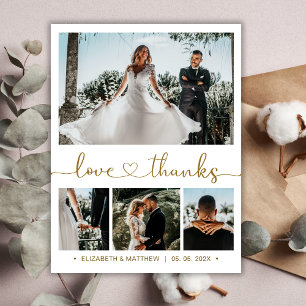 Budget Foto Collage Wedding Vielen Dank Flyer