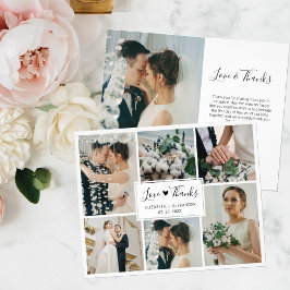Budget Foto Collage Wedding Vielen Dank Flyer