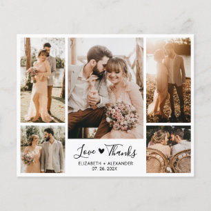 Budget Foto Collage Wedding Vielen Dank Script Car