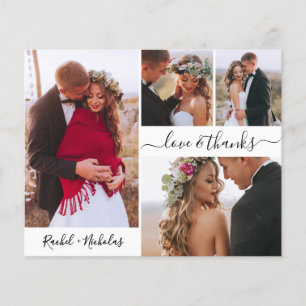 Budget Foto Collage Wedding Vielen Dank Script Car