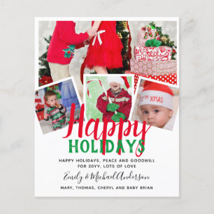Budget Foto Collage Weihnachtskarte lädt Letter ei Flyer