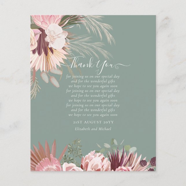 BUDGET-Foto Danke, dass Sie Karte Pampas Grass Hoc (Vorne)