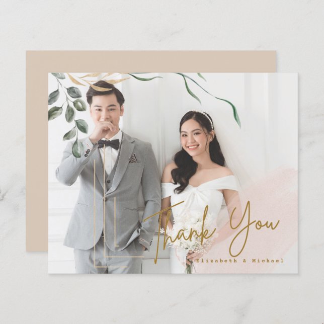 BUDGET FOTO Danke Karte - CHEAP Modern Einfach (Vorne/Hinten)