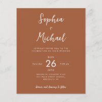 Budget Foto Details QR Website Terracotta Wedding