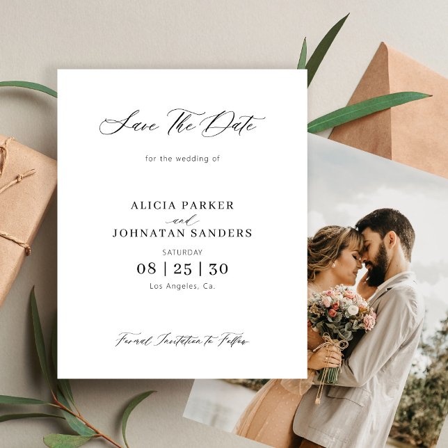 Budget Foto einfache Hochzeit Save the Date (Von Creator hochgeladen)