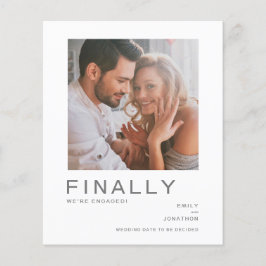 Budget Foto Einfache Typografie Verlobung Ankündig