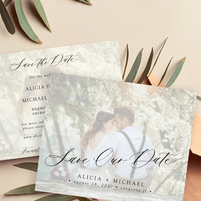 Budget Foto elegante Skripthochzeit speichern Sie  (Von Creator hochgeladen)