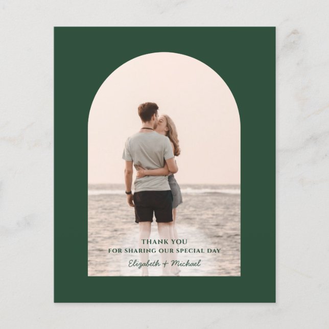 BUDGET FOTO Emerald Green Wedding Stationery Flyer (Vorne)