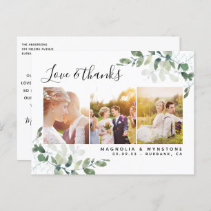 Budget Foto Eucalyptus Wedding Vielen Dank Postkarte