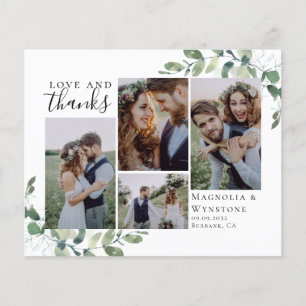 Budget Foto Eukalyptus Wedding Dankeschön Karte