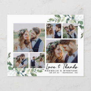 Budget Foto Eukalyptus Wedding Dankeschön Karte