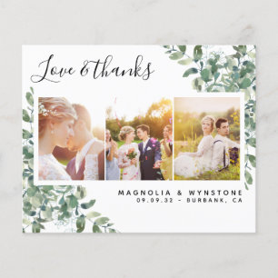 Budget Foto Eukalyptus Wedding Dankeschön Karte