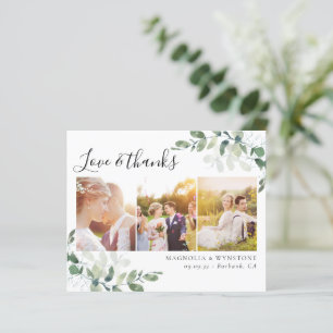 Budget Foto Eukalyptus Wedding Dankeschön Karte