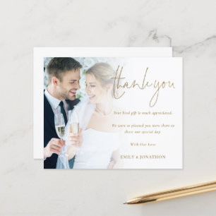 Budget Foto Gold Script Hochzeit Vielen Dank