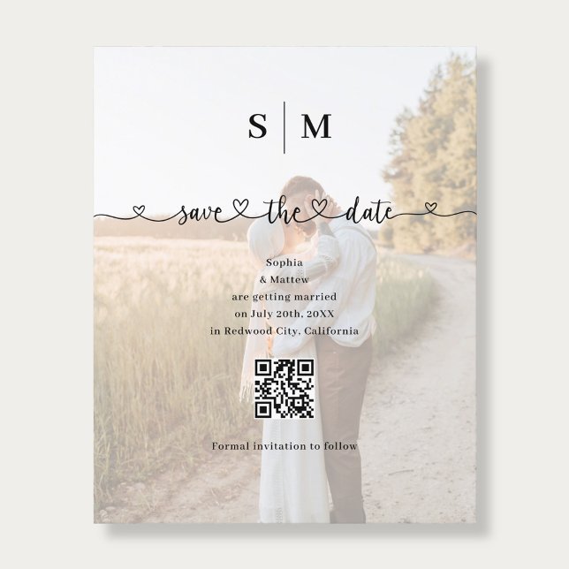 Budget-Foto-Herz-Script-Hochzeit Termin vormerken Flyer (Von Creator hochgeladen)