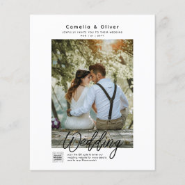 Budget Foto Hochzeit Einladung Classic White Flyer