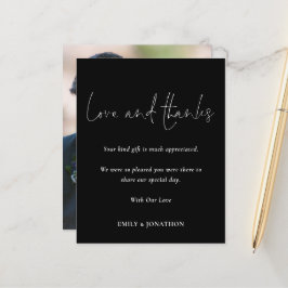 Budget Foto Hochzeit Liebe Dank Script Black