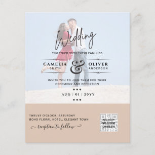 BUDGET-FOTO-HOCHZEIT QR-CODE-TICKET-EINLADUNGEN FLYER