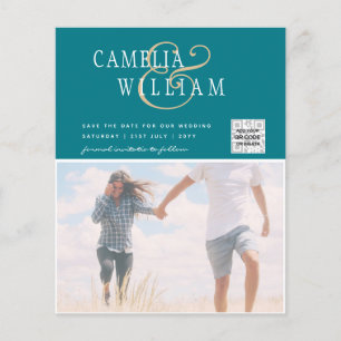 BUDGET-Foto-Hochzeitseinladung Termin merken QR-Co Flyer