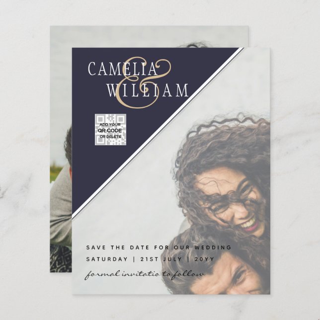 Budget Foto Hochzeitsempfehlung gemischte Farben (Vorne/Hinten)