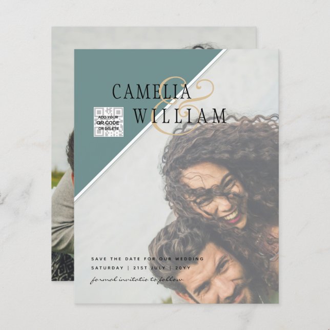 Budget Foto Hochzeitsempfehlung gemischte Farben (Vorne/Hinten)