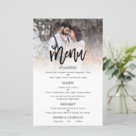 Budget Foto Künstlerisches Skript Hochzeitmenü