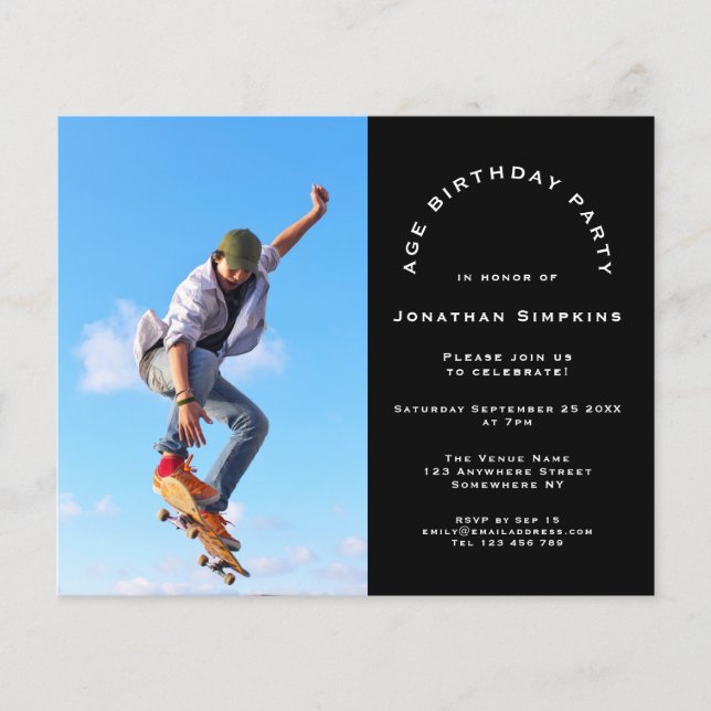 Budget Foto Mensch jedes Alter Geburtstag Black Ei (Vorderseite)