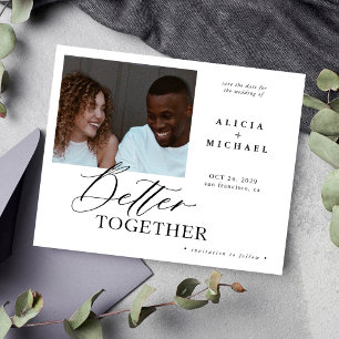 Budget Foto moderne Hochzeit Save-the-Date