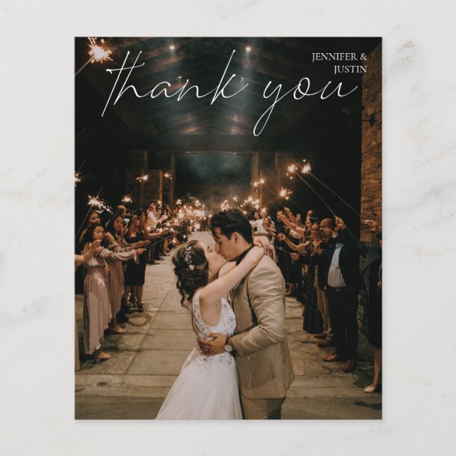 Budget Foto Modernes Chic Handwriting Danke Fly Flyer