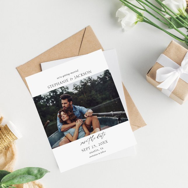 Budget Foto Modernes H Pano Save the Date (Von Creator hochgeladen)