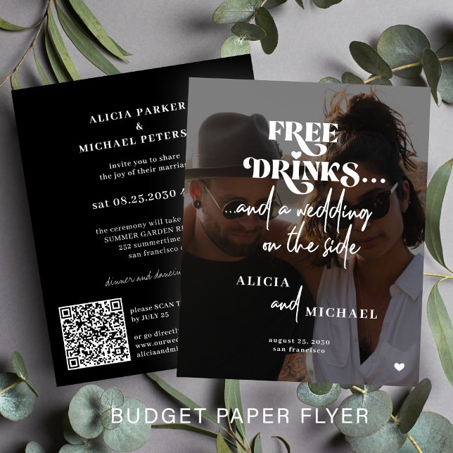 Budget Foto online UAWG lässige Hochzeitseinladung Flyer (Von Creator hochgeladen)