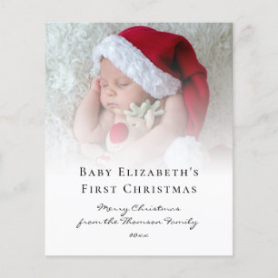 Budget Foto Overlay Baby First Christmas Card