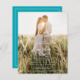 BUDGET Foto Overlay Blau Aquamarine Hochzeit Einla