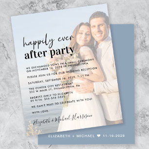 Budget Foto Overlay Hochzeitsempfang Einladung
